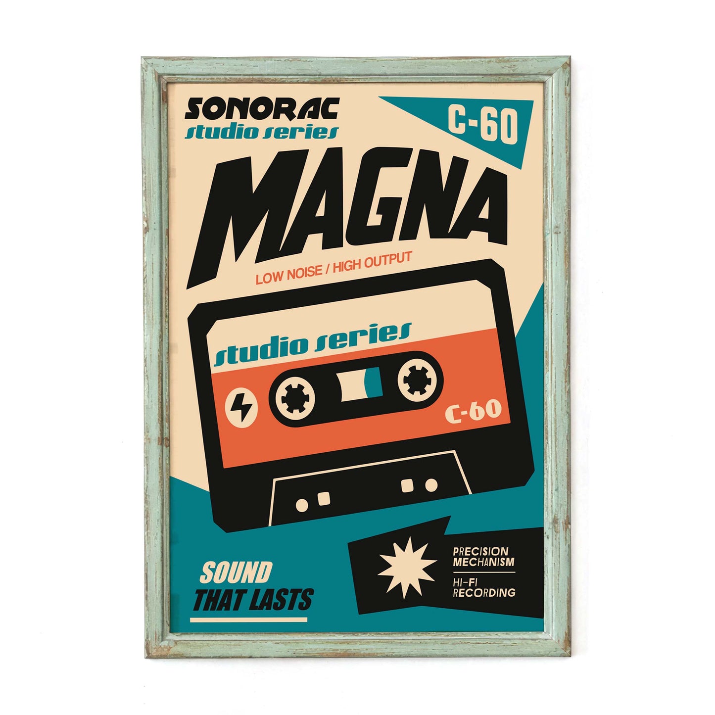 Vintage Cassette Tape Poster Print