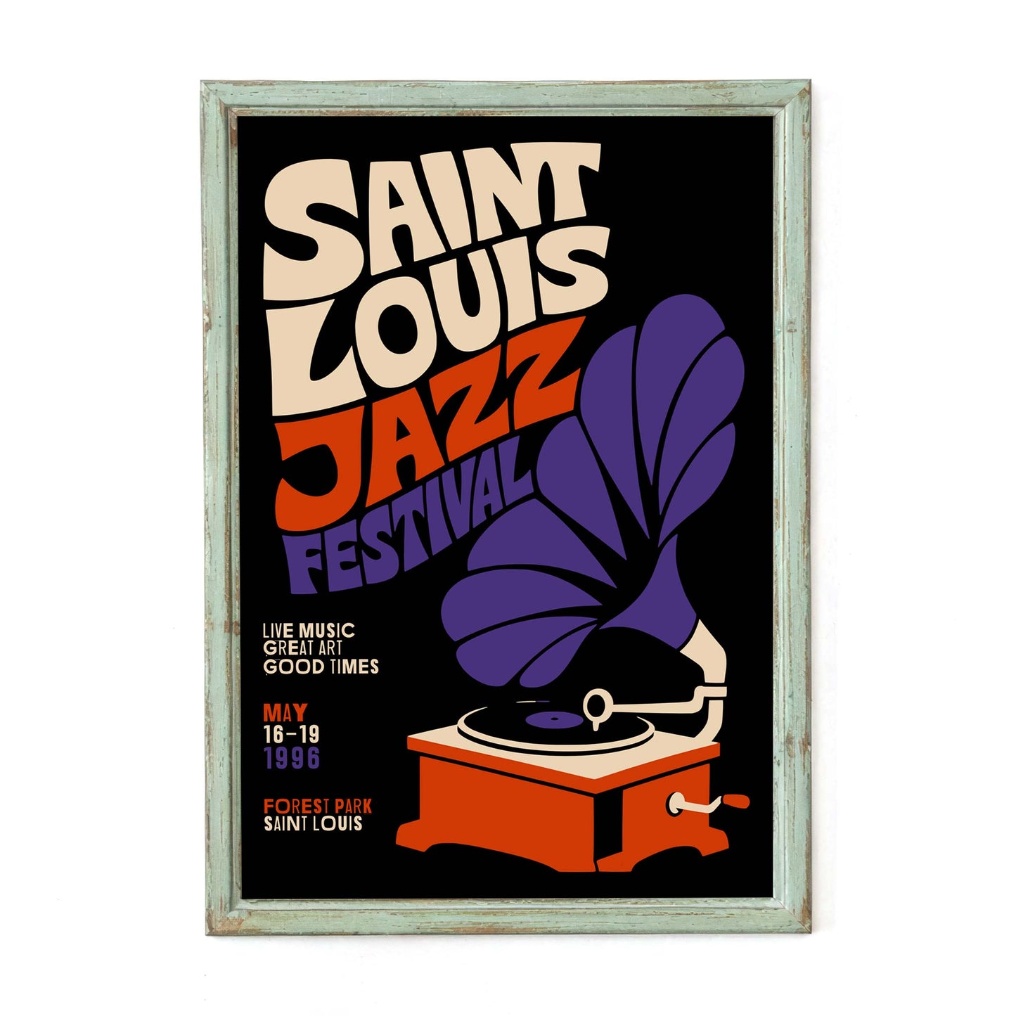 Retro Saint Louis Jazz Festival Print