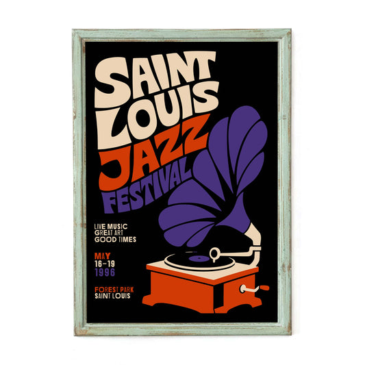Retro Saint Louis Jazz Festival Print
