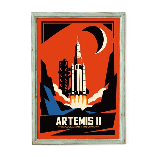 Artemis II Rocket Launch Poster