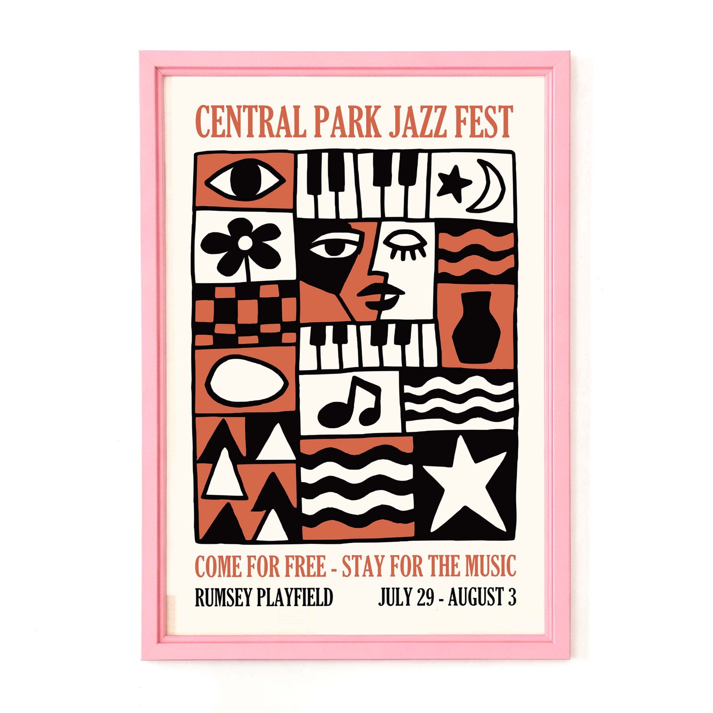 Central Park Jazz Poster Modern