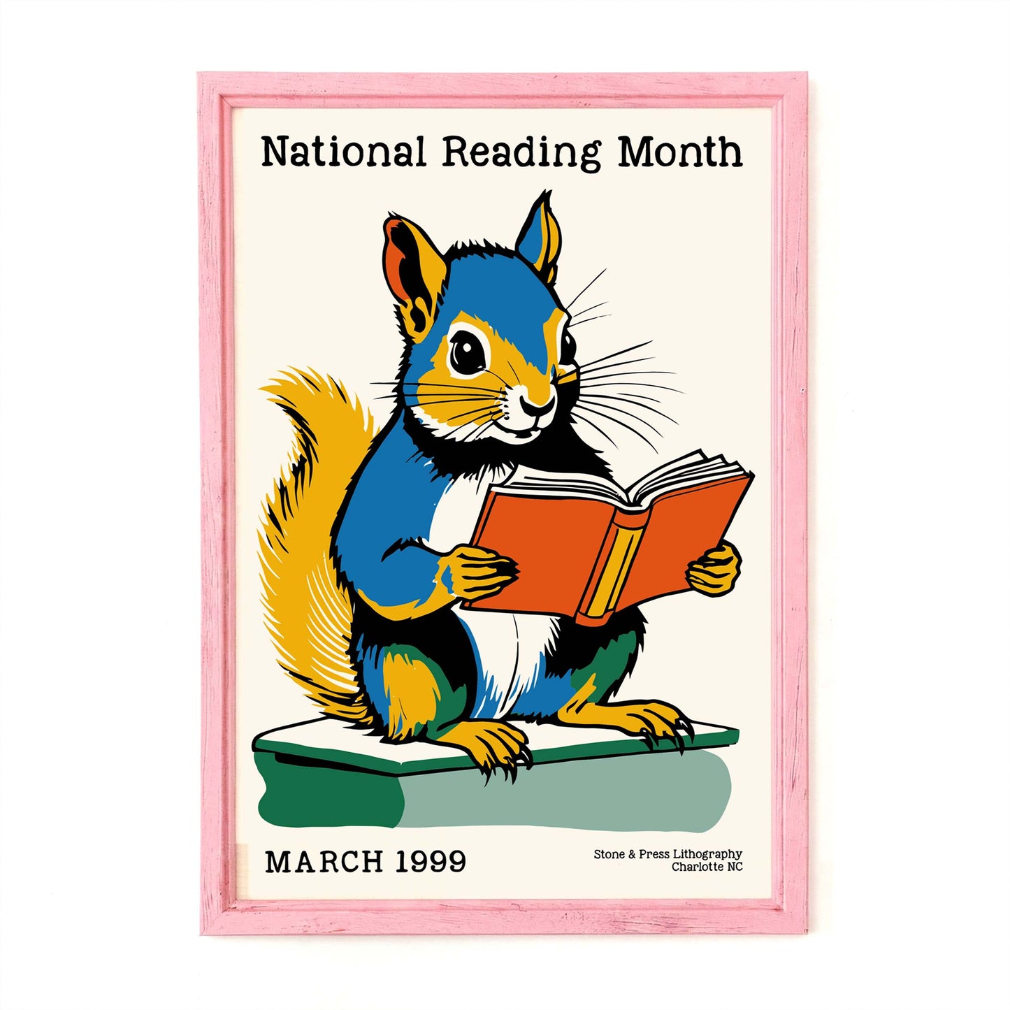 National Reading Month Squirrel Print
