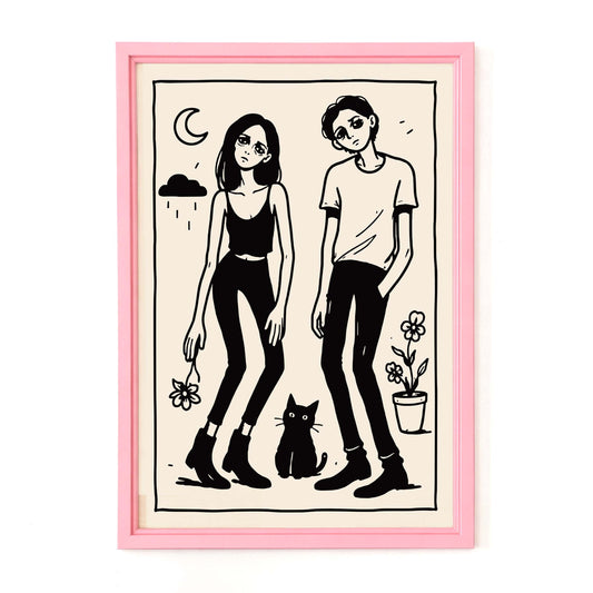 Moody Couple Poster
