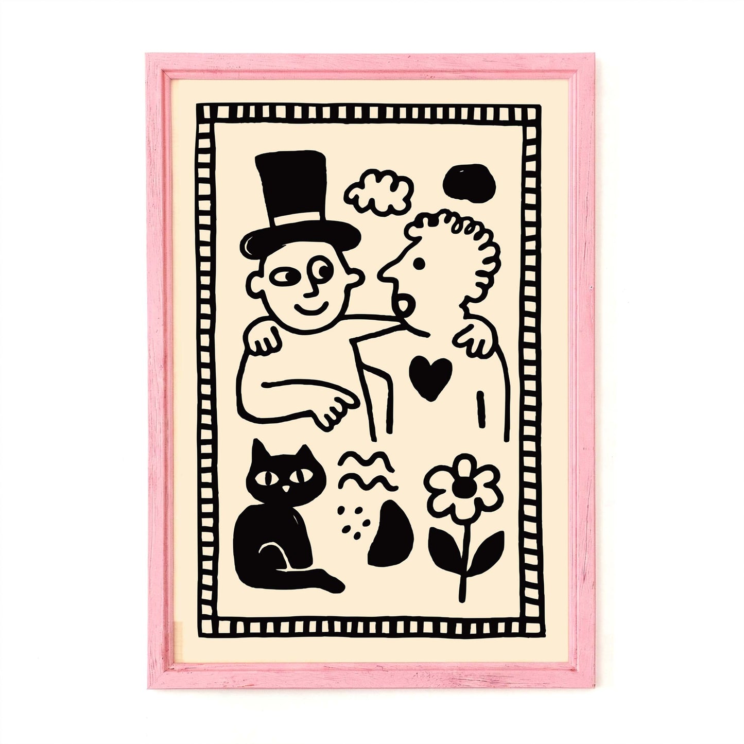 Friendship Vibes - Cat Poster Print