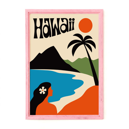 Hawaii Tropical Sunset Poster