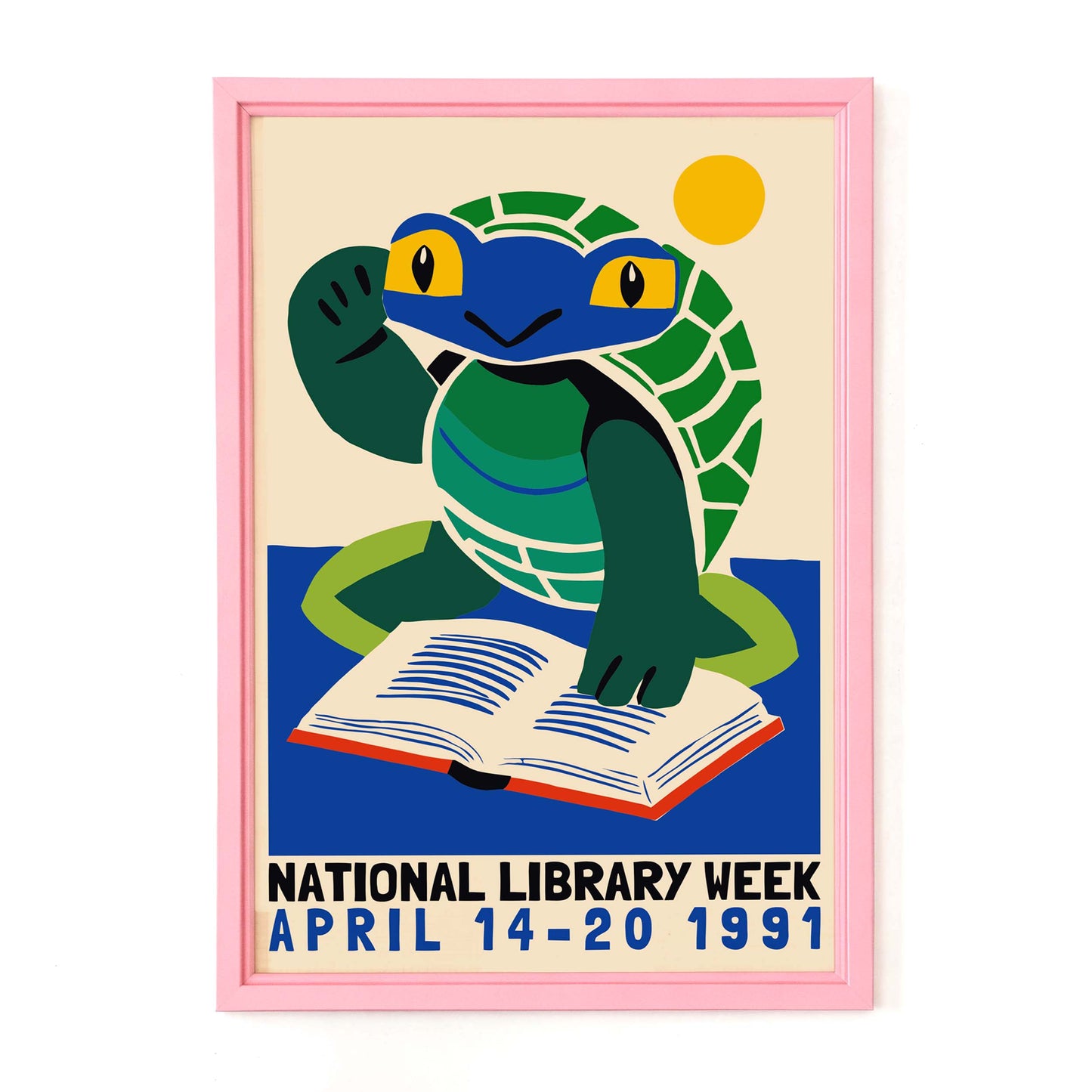 National Library Week Turtle Poster