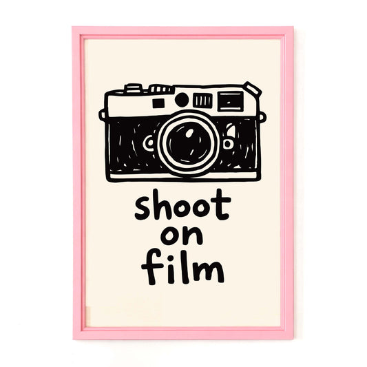Shoot On Film Vintage Camera Poster Art Print