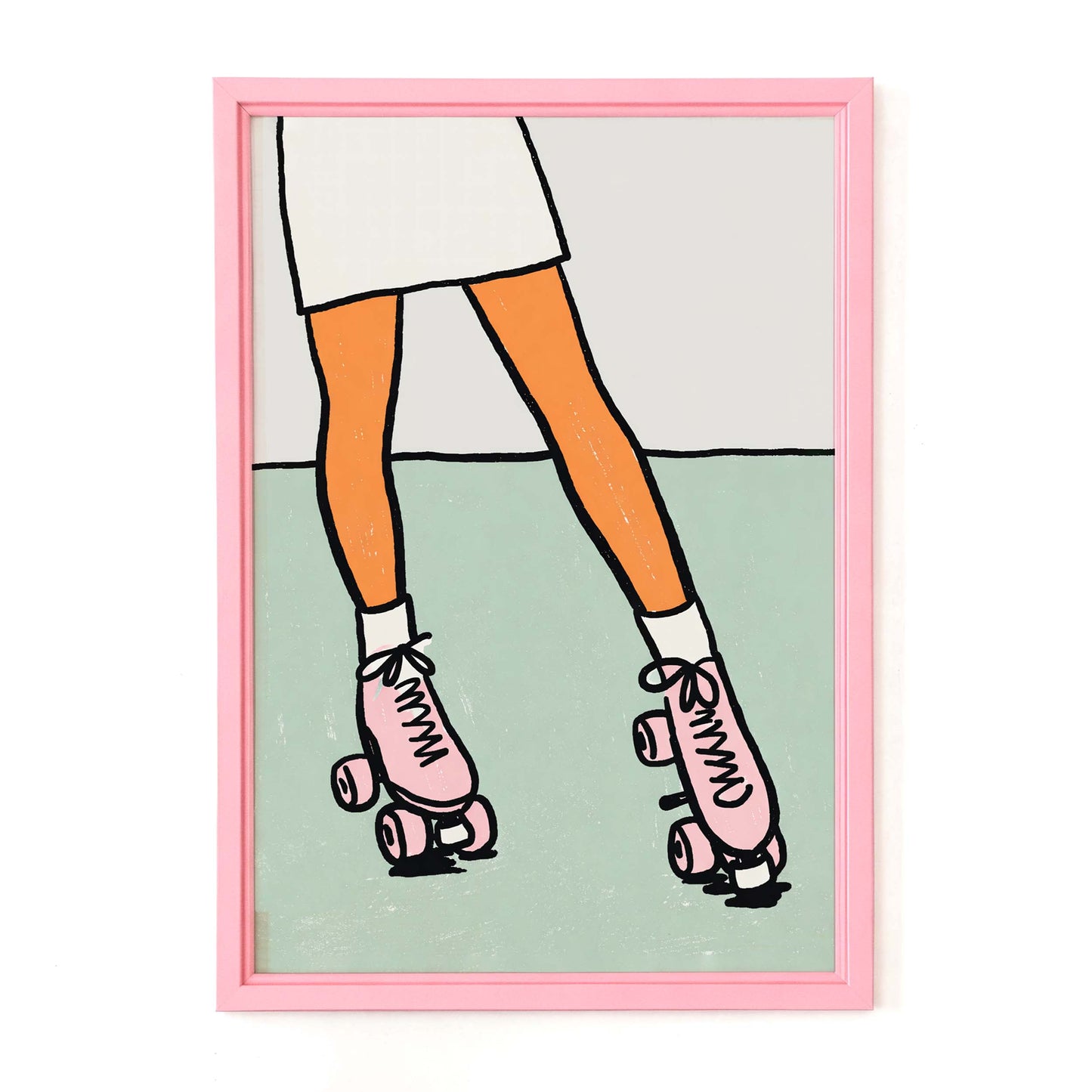 Vintage Roller Skating Poster