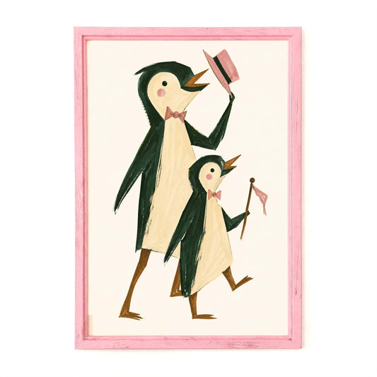 Cute Penguins Wall Print