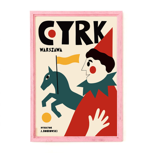 Cyrk Warszawa Vintage Circus Poster