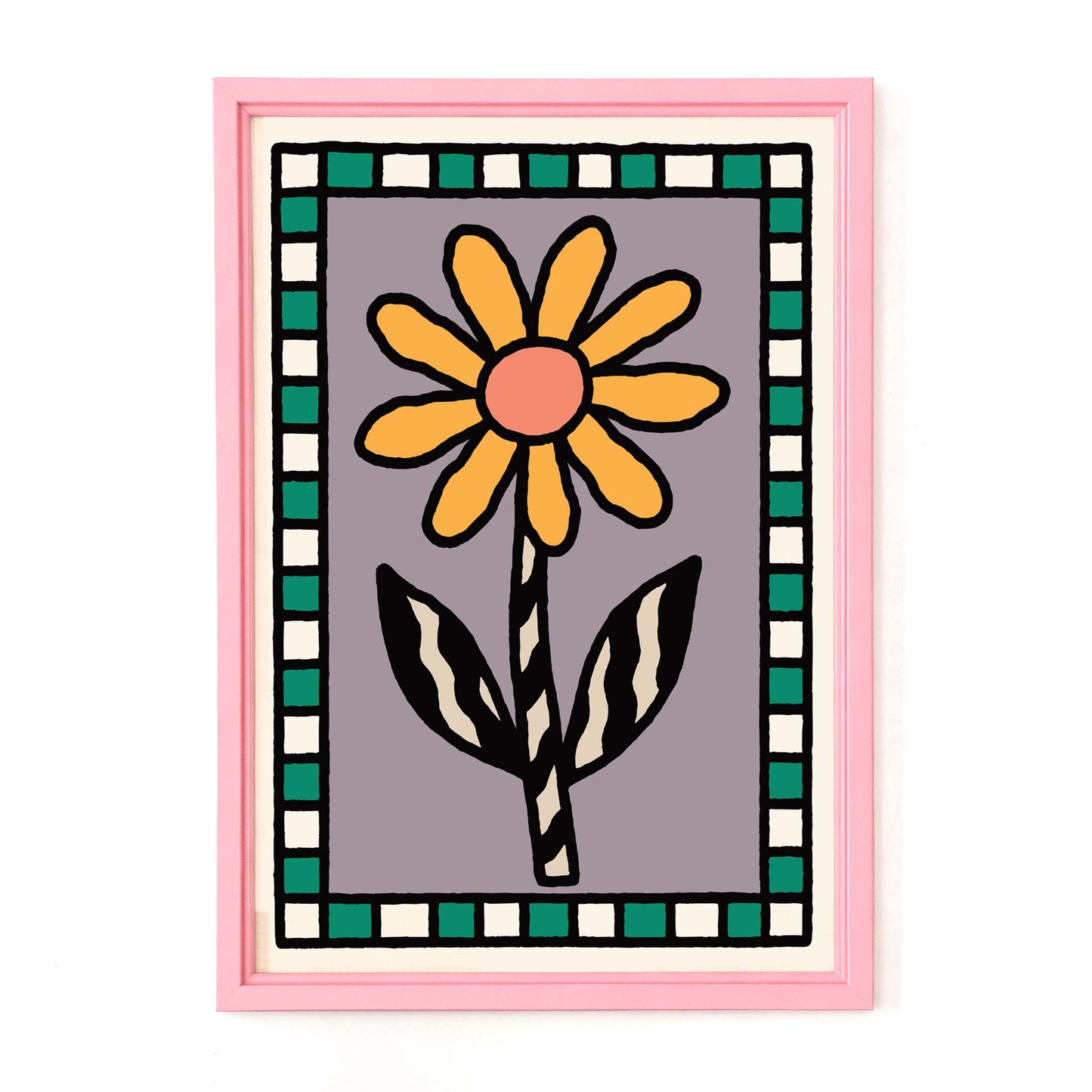 Scandinavian Daisy Poster Wall Art