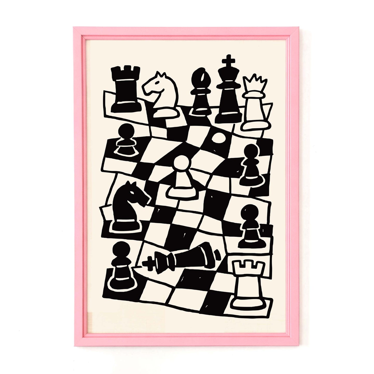 Abstract Chess Board Poster Print