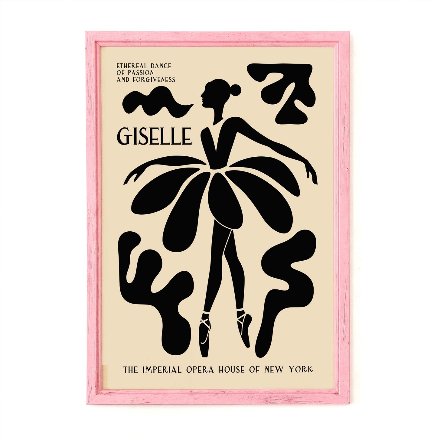 Giselle Ballet Silhouette Poster