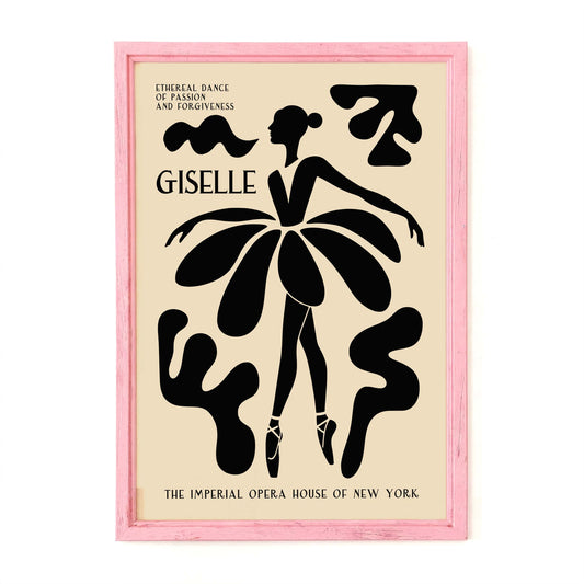 Giselle Ballet Silhouette Poster