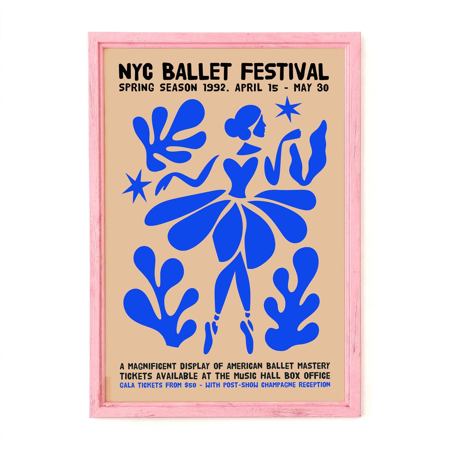 NYC Ballet Festival Retro Dance Poster
