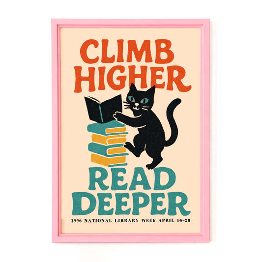 Climb Higher Reading Poster
