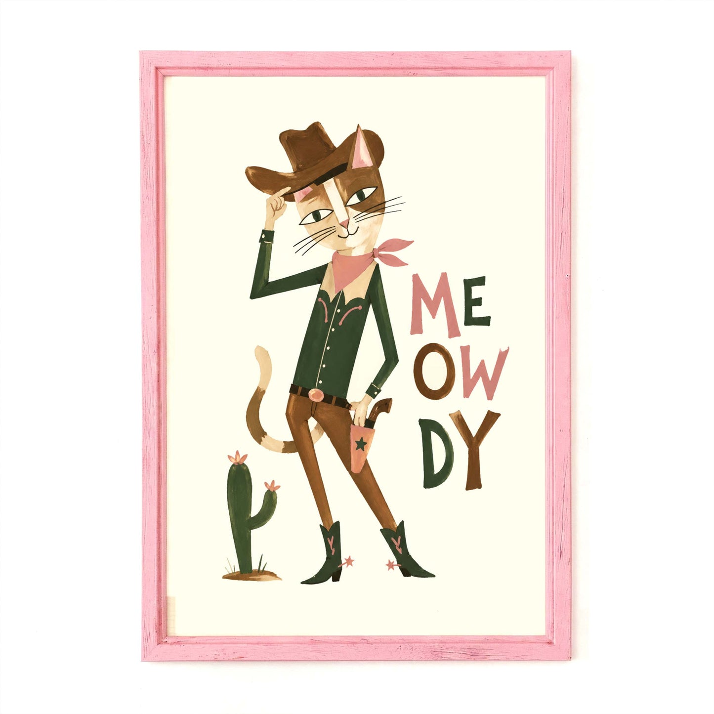 Cowboy Cat Western Print