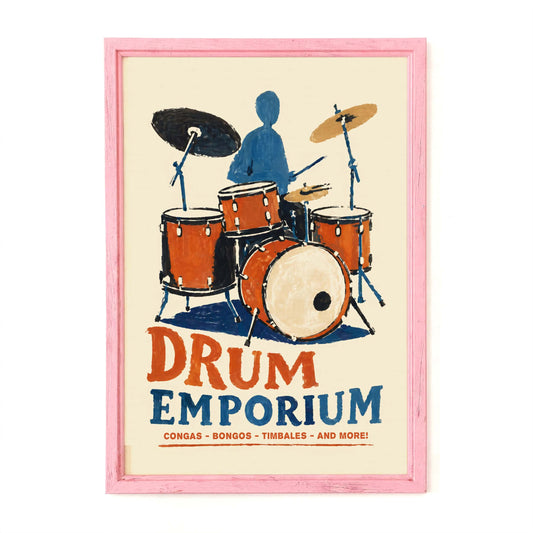 Drum Emporium Vintage Print