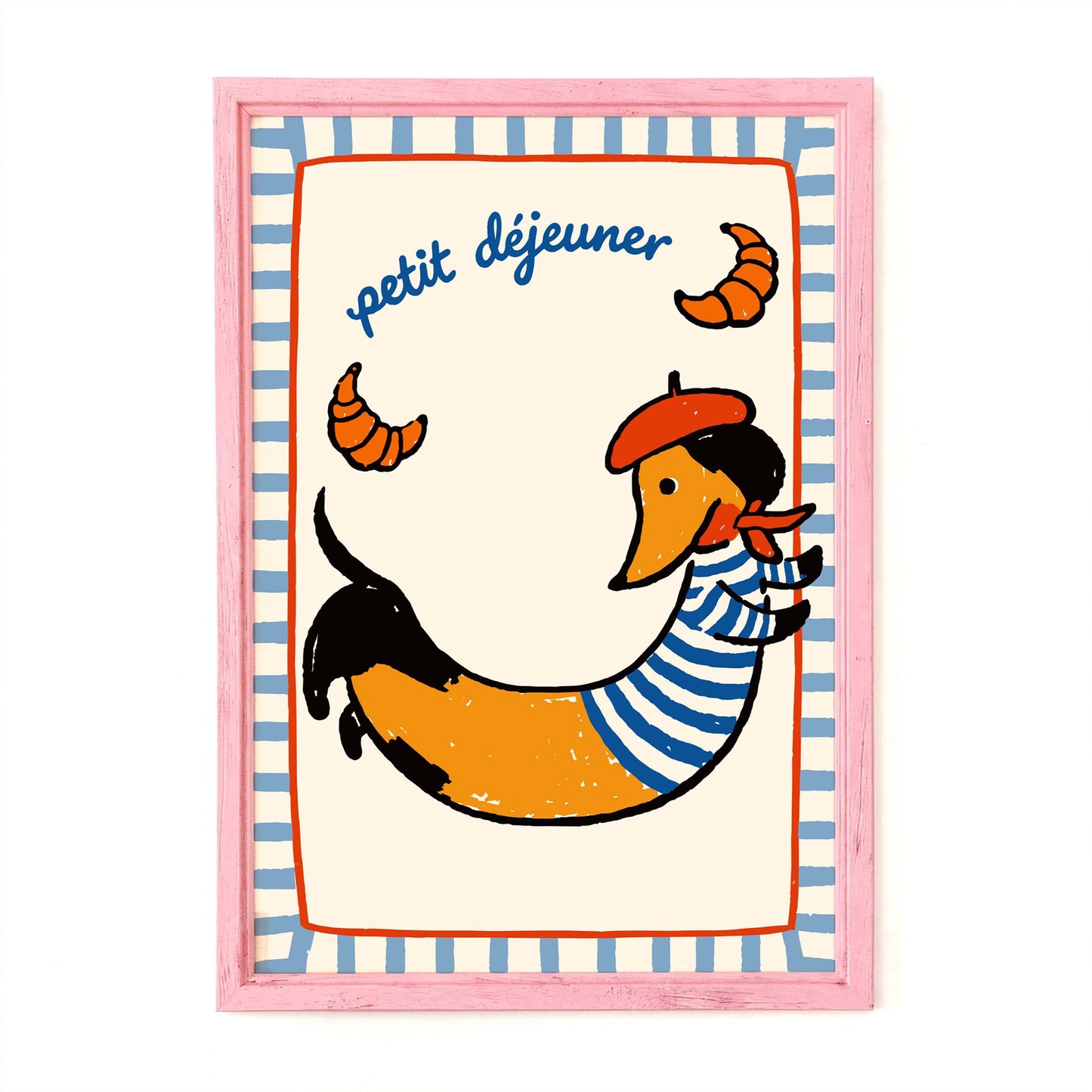 French Breakfast Dachshund Poster Print
