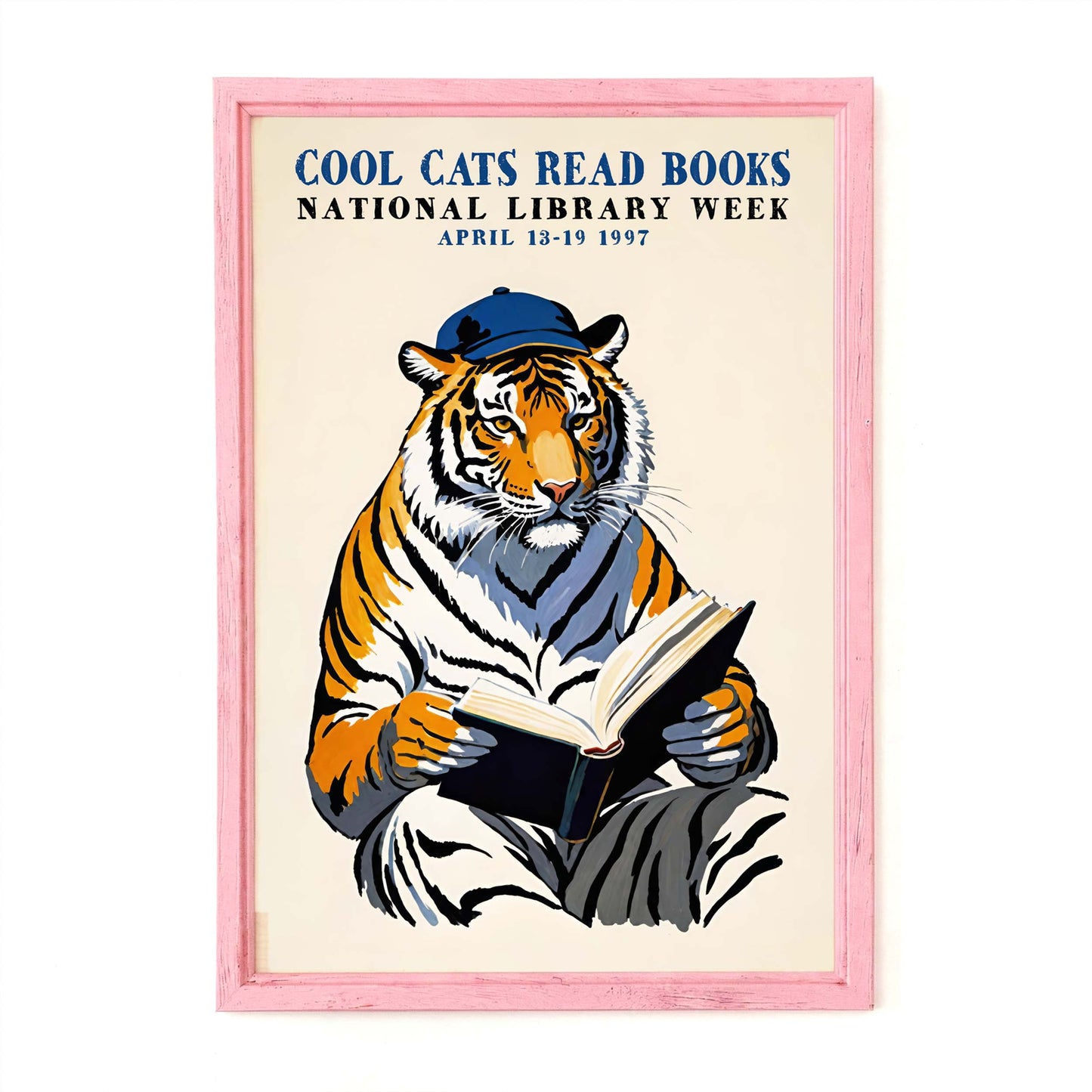 Library Week Tiger Poster Print