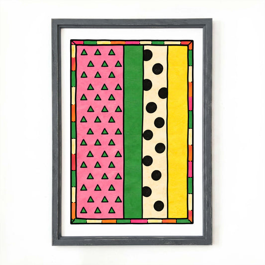 Watermelon Pattern Abstract Poster Print