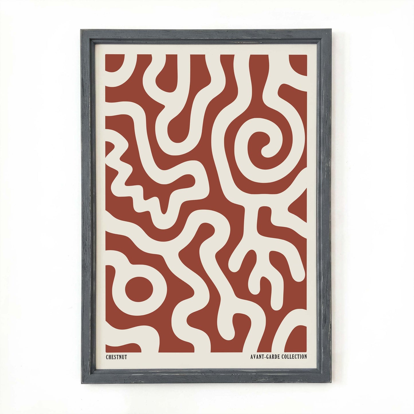Chestnut Abstract Print