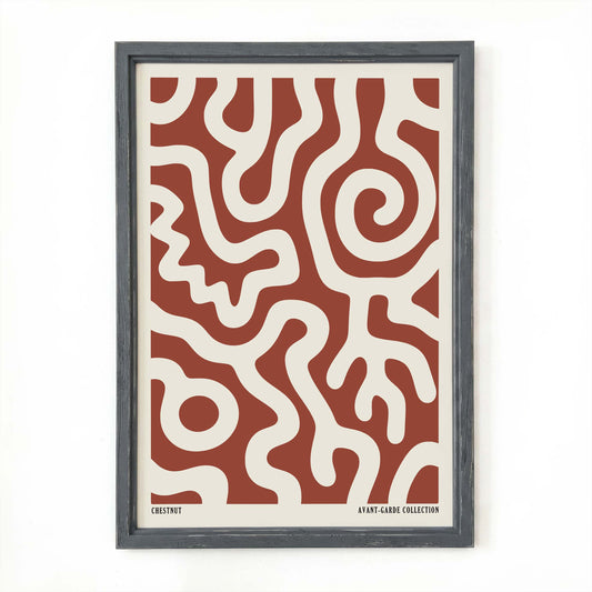 Chestnut Abstract Print