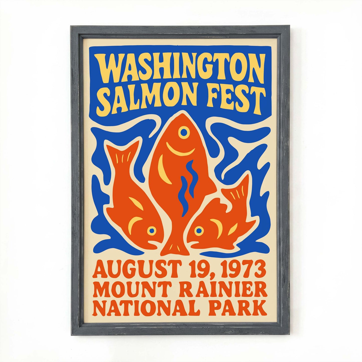 Washington Salmon Fest Fish Poster Print