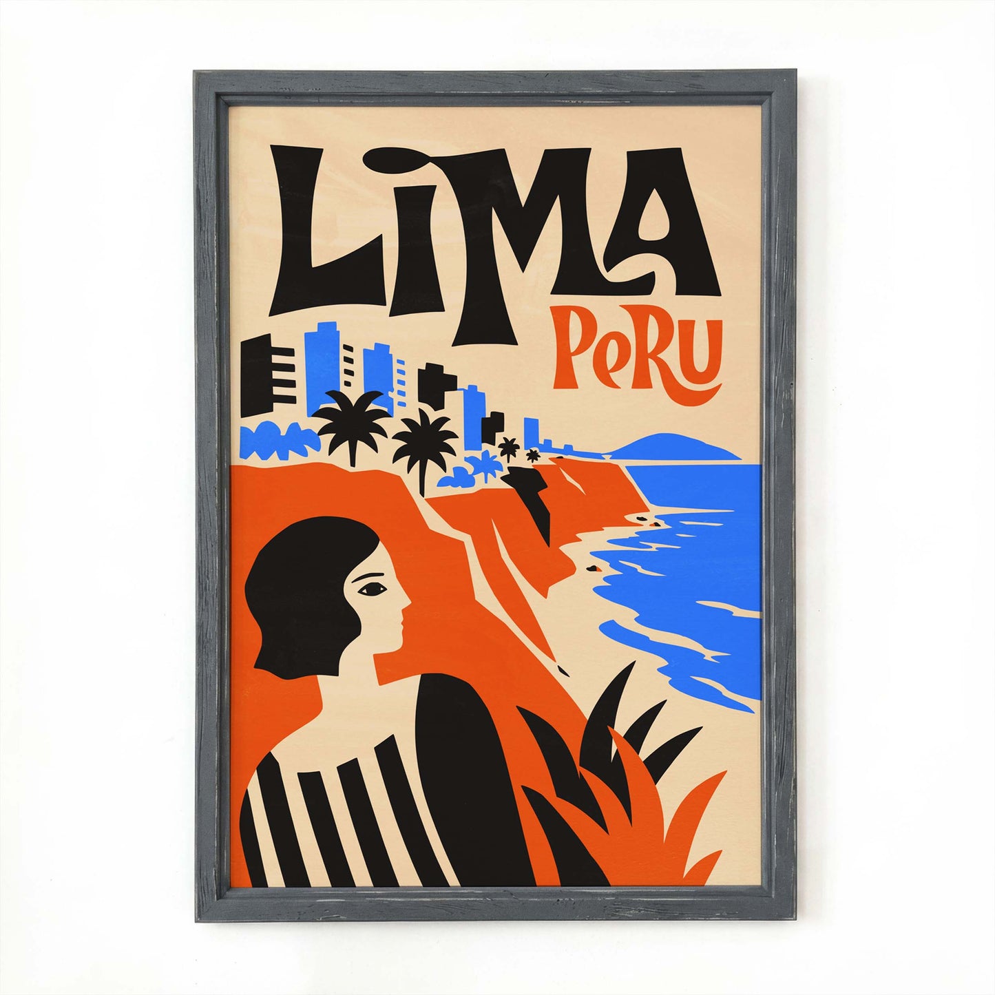 Lima Peru Travel Poster