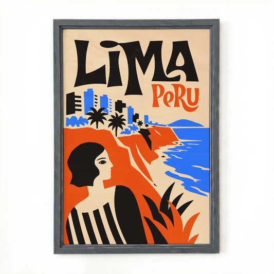 Lima Peru Travel Poster