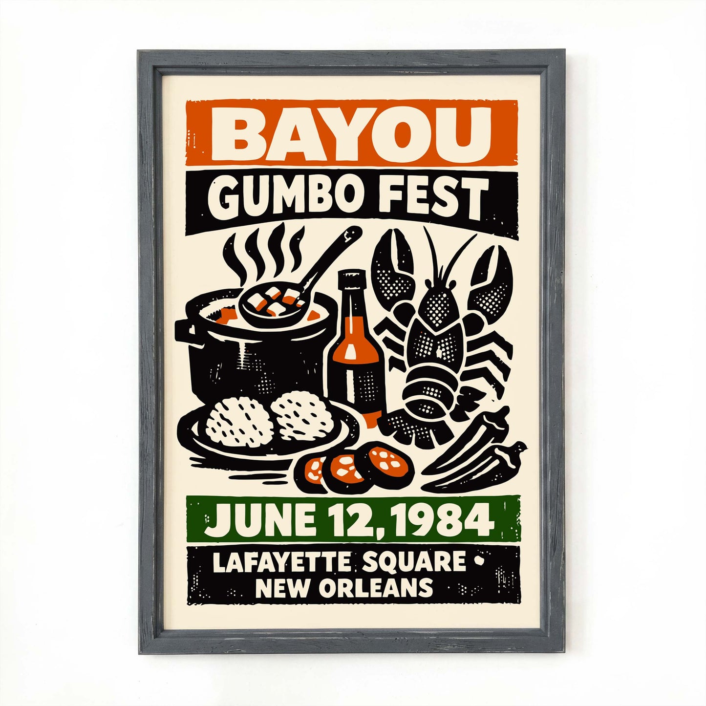 Bayou Gumbo Fest Poster Print