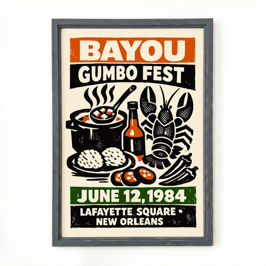 Bayou Gumbo Fest Poster Print
