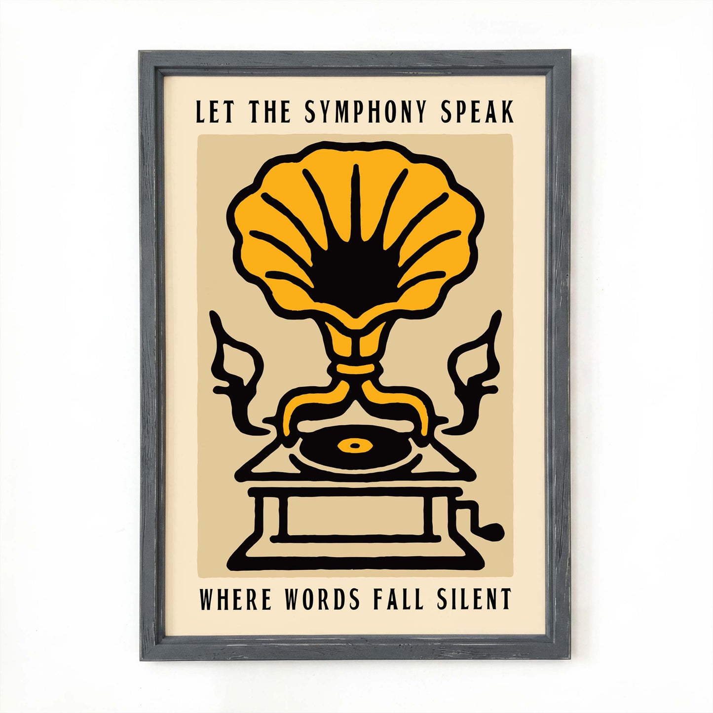Vintage Gramophone Poster Wall Art