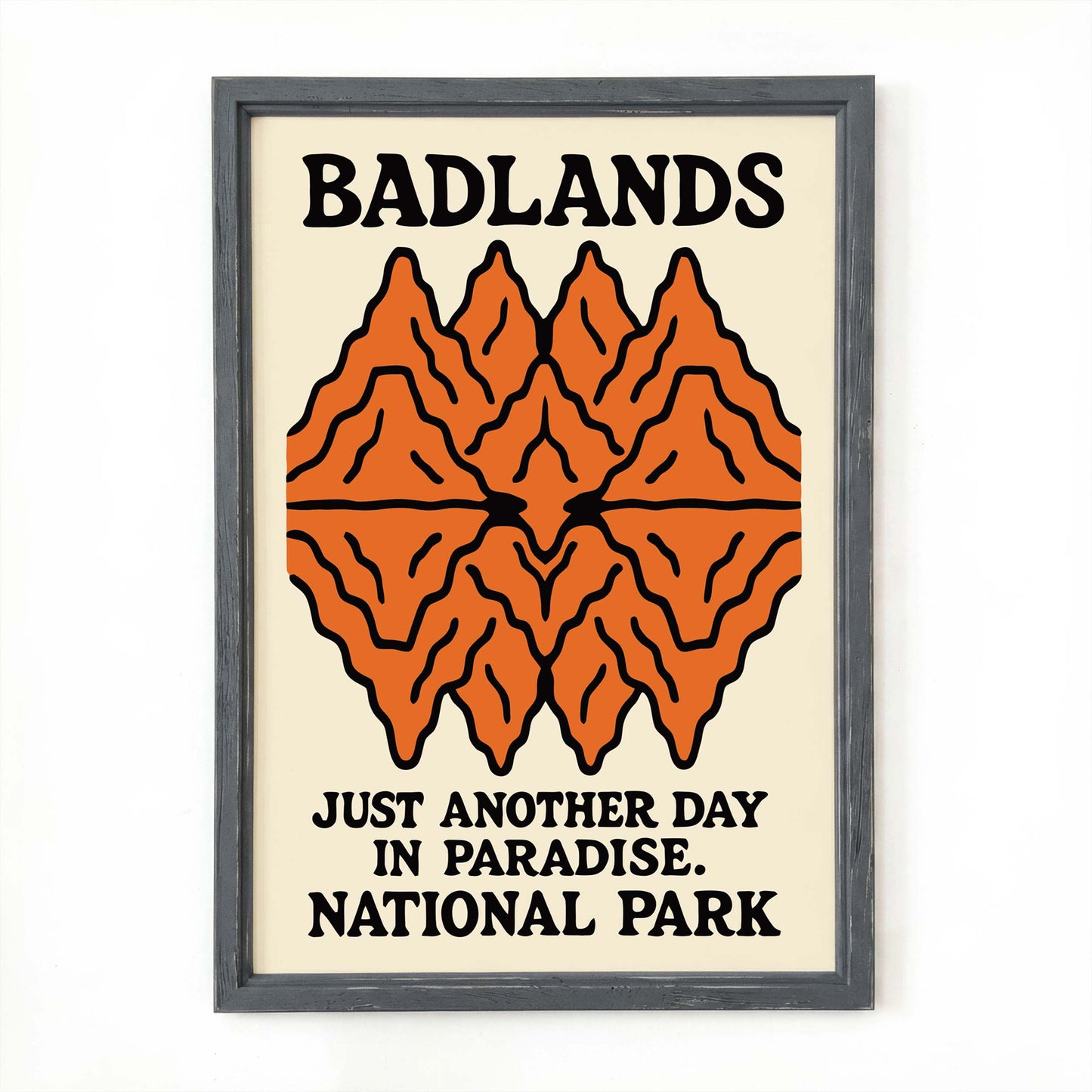 Vintage Badlands Desert Landscape Print
