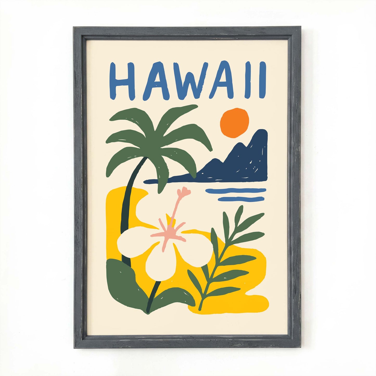 Hawaii Tropical Landscape Poster Print