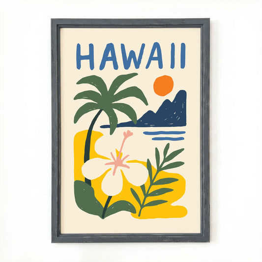 Hawaii Tropical Landscape Poster Print