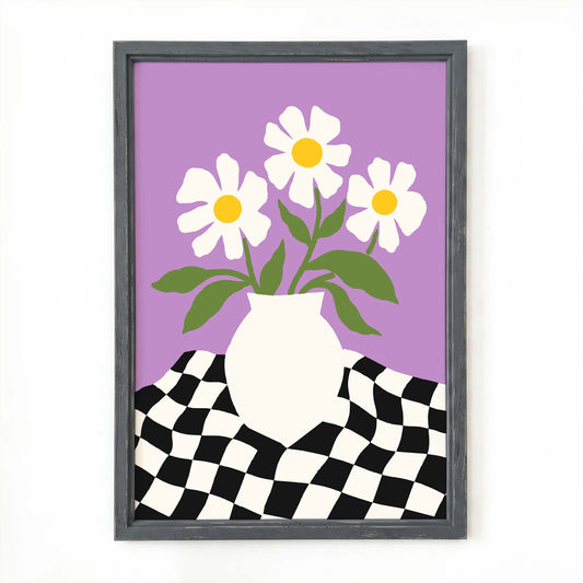 Daisy Floral Poster Wall Art