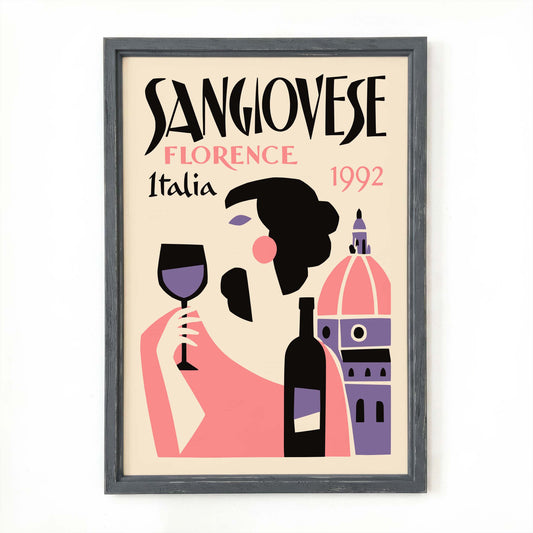 Sangiovese Wine Print Kitchen Dining Room