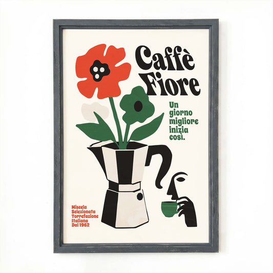 Italian Coffee Print Kitchen Decor