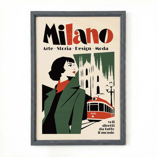 Milano Travel Poster Wall Art