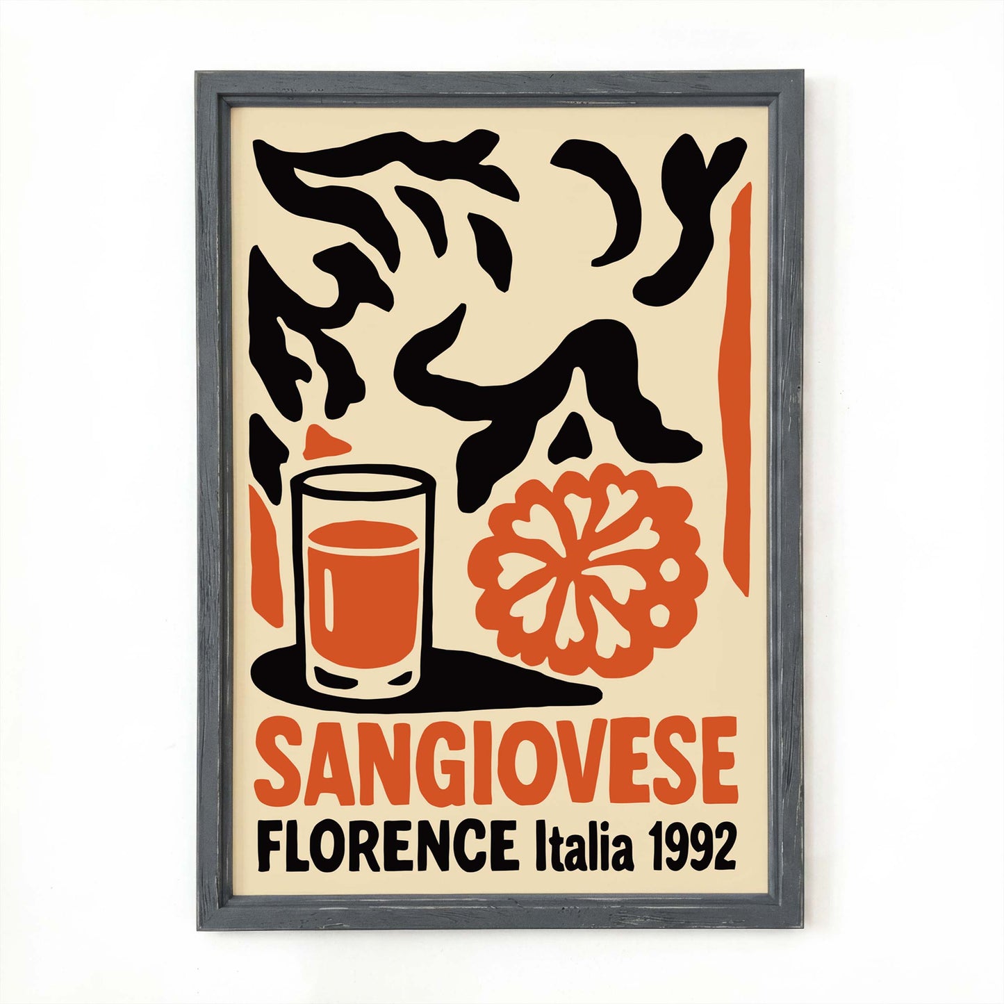 Sangiovese Florence Wine Poster Print