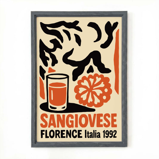 Sangiovese Florence Wine Poster Print