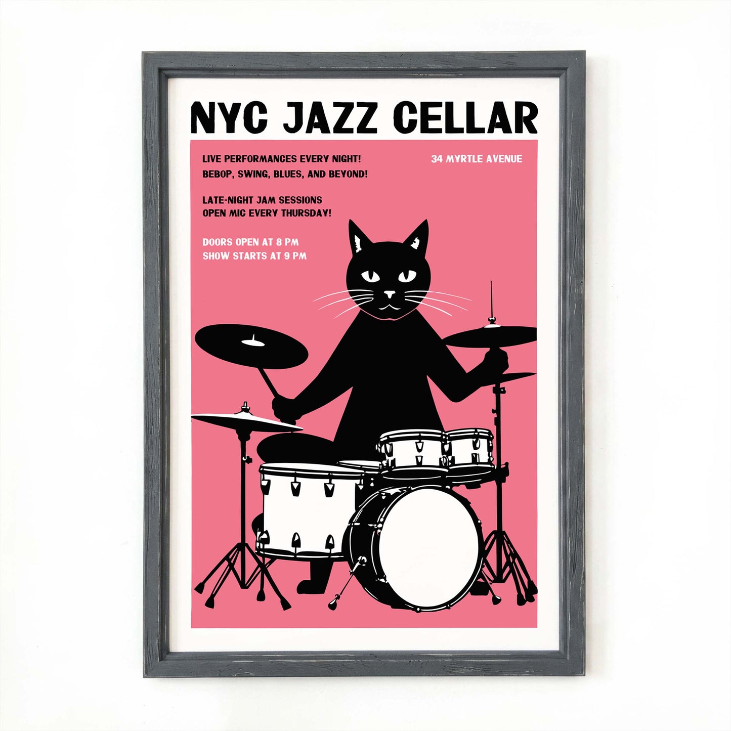 NYC Jazz Cellar Poster Print