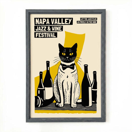 Napa Valley Jazz Wine Poster