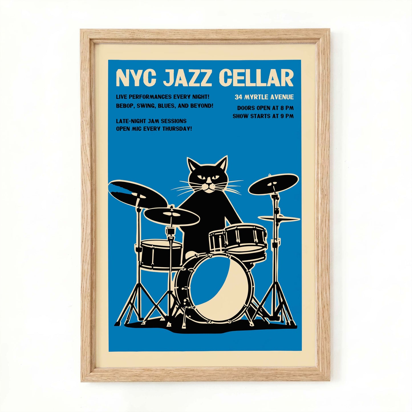 NYC Jazz Cellar Poster Art
