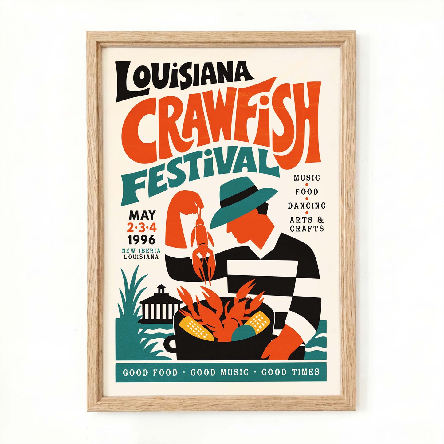 Louisiana Crawfish Festival Poster Print