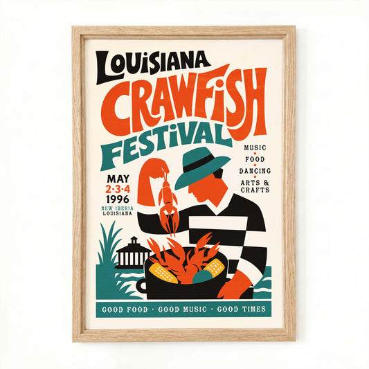 Louisiana Crawfish Festival Poster Print