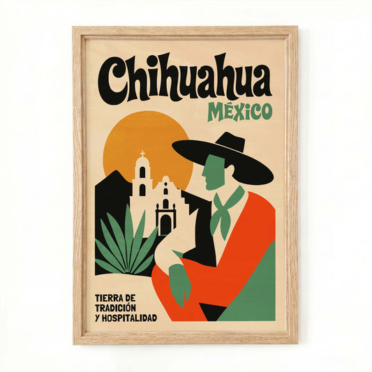 Chihuahua Mexico Travel Poster