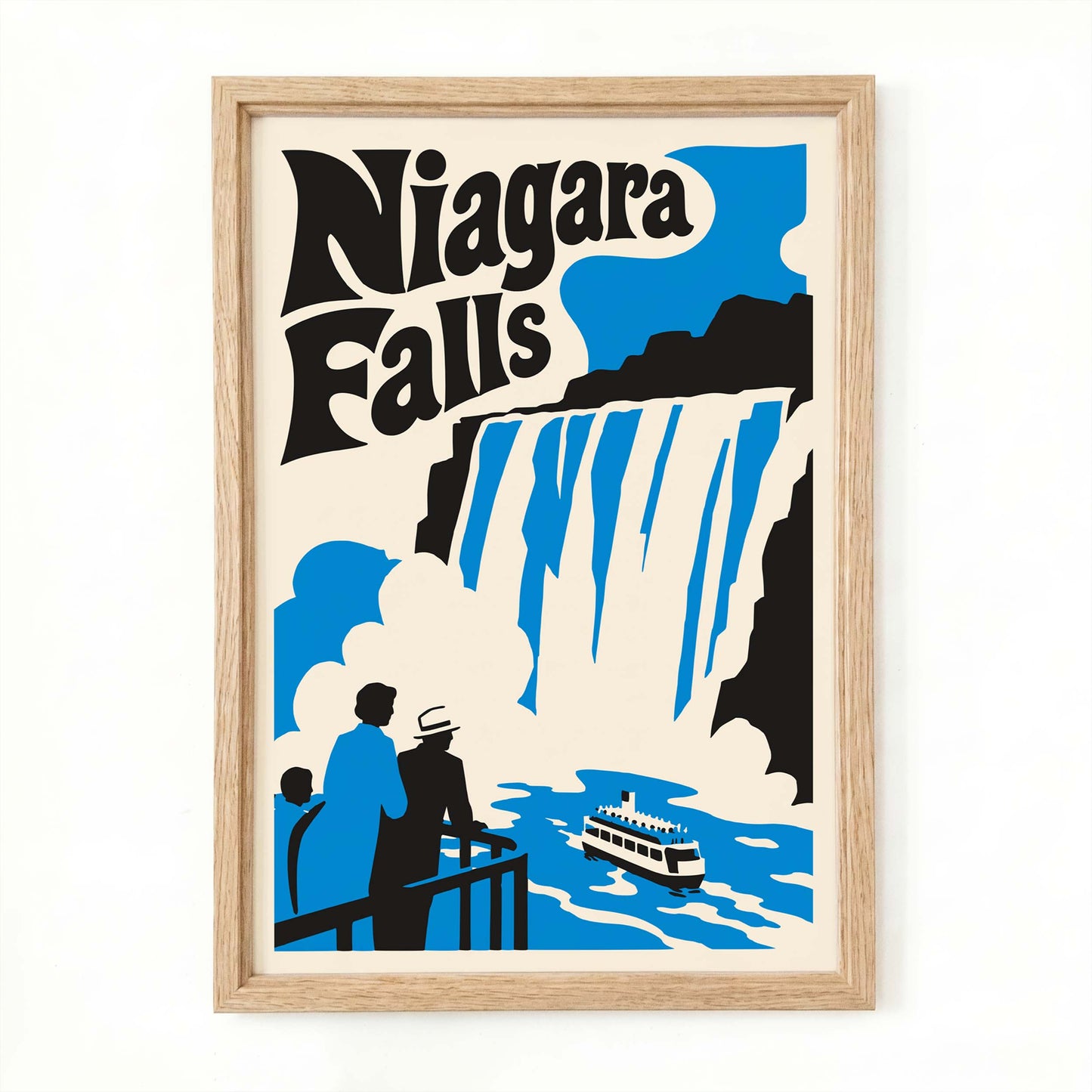 Niagara Falls Retro Travel Poster