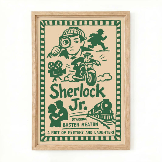 Sherlock Jr Silent Film Poster